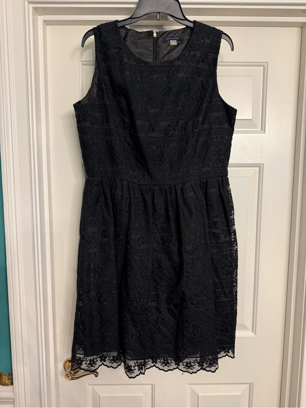 Tommy Hilfiger Black Lace Sleeveless Mini Dress